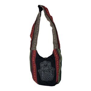 NEW Hamsa Hand Yoga Namaste Sling Shoulder Boho Bag